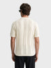 Men's White Slim Fit Solid Flat Knit Polos T-Shirt