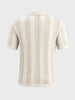 Men's White Slim Fit Solid Flat Knit Polos T-Shirt