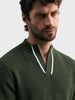Men's Olive Slim Fit Solid Casual Polo T-Shirt