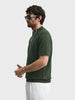 Men's Olive Slim Fit Solid Casual Polo T-Shirt