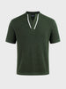 Men's Olive Slim Fit Solid Casual Polo T-Shirt