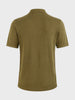 Men's Green Slim Fit Solid Textured Flat Knit Polo T-Shirt