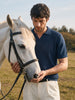 Men's Navy Slim Fit Solid Flat Knit Polos T-Shirt