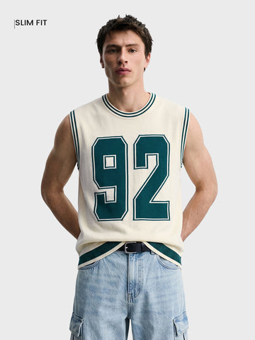 Men's White Slim Fit Graphic Printed Flat Knit  T-Shirt