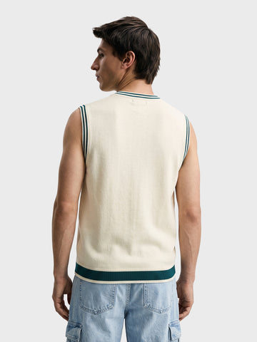 Men's White Slim Fit Graphic Printed Flat Knit  T-Shirt
