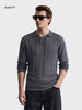 Men's Grey Slim Fit Solid Casual Polo T-Shirt