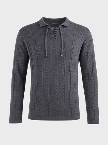 Men's Grey Slim Fit Solid Casual Polo T-Shirt