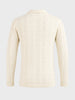 Men's Cream Slim Fit Solid Flat Knit Polos T-Shirt