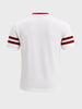 Men's White Slim Fit Printed Flat Knit Polo T-Shirt