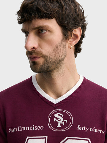 Men's Maroon Slim Fit Printed Flat Knit Polos T-Shirt