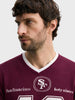 Men's Maroon Slim Fit Printed Flat Knit Polos T-Shirt
