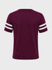 Men's Maroon Slim Fit Printed Flat Knit Polos T-Shirt