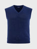 Men's Navy Blue Slim Fit Solid Flat Knit Polo T-Shirt