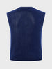 Men's Navy Blue Slim Fit Solid Flat Knit Polo T-Shirt
