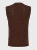 Men's Brown Slim Fit Solid Flat Knit  T-Shirt