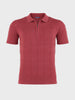 Men's Red Slim Fit Solid Casual Polo T-Shirt