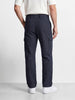 Men's Navy Relaxed Fit Solid Casual Cargos
