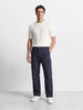 Men's Navy Relaxed Fit Solid Casual Cargos