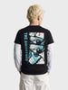 Men's Black Regular Fit Graphic Printed Casual Sweatshirt