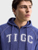 Men's Navy Blue Regular Fit Printed Casual Sweatshirt