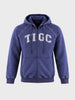 Men's Navy Blue Regular Fit Printed Casual Sweatshirt