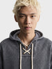 Men's Black Relaxed Fit Embroidered Casual Sweatshirt