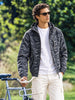 Men's Grey Regular Fit Printed Casual Jacket