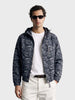 Men's Grey Regular Fit Printed Casual Jacket