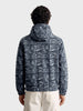 Men's Grey Regular Fit Printed Casual Jacket