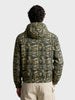 Men's Olive Regular Fit Printed Casual Jacket