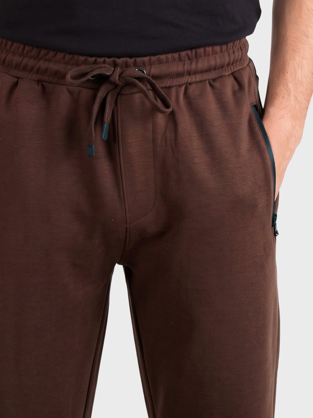 Men's Brown Regular Fit Solid Casual Joggers