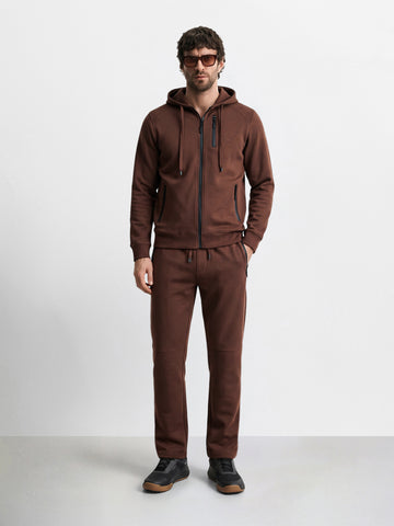 Men's Brown Regular Fit Solid Casual Joggers