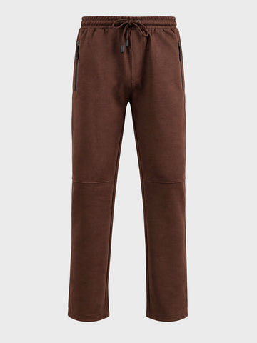 Men's Brown Regular Fit Solid Casual Joggers