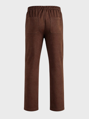 Men's Brown Regular Fit Solid Casual Joggers
