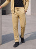 Men's Beige Regular Fit Solid Casual Joggers