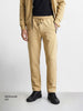 Men's Beige Regular Fit Solid Casual Joggers