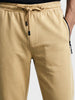 Men's Beige Regular Fit Solid Casual Joggers