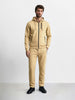Men's Beige Regular Fit Solid Casual Joggers