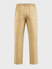 Men's Beige Regular Fit Solid Casual Joggers