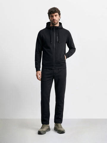 Men's Black Regular Fit Solid Casual Joggers