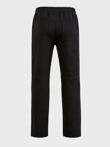 Men's Black Regular Fit Solid Casual Joggers