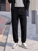 Men's Black Regular Fit Solid Casual Joggers