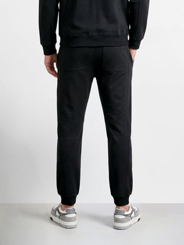 Men's Black Regular Fit Solid Casual Joggers