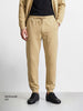 Men's Beige Regular Fit Solid Casual Joggers