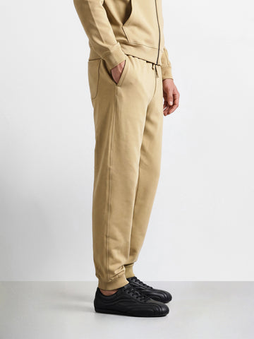 Men's Beige Regular Fit Solid Casual Joggers