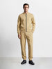 Men's Beige Regular Fit Solid Casual Joggers