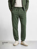 Men's Olive Regular Fit Solid Casual Joggers