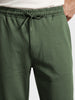 Men's Olive Regular Fit Solid Casual Joggers