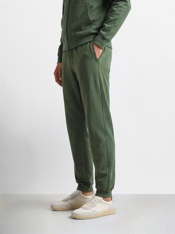 Men's Olive Regular Fit Solid Casual Joggers