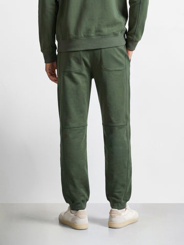 Men's Olive Regular Fit Solid Casual Joggers